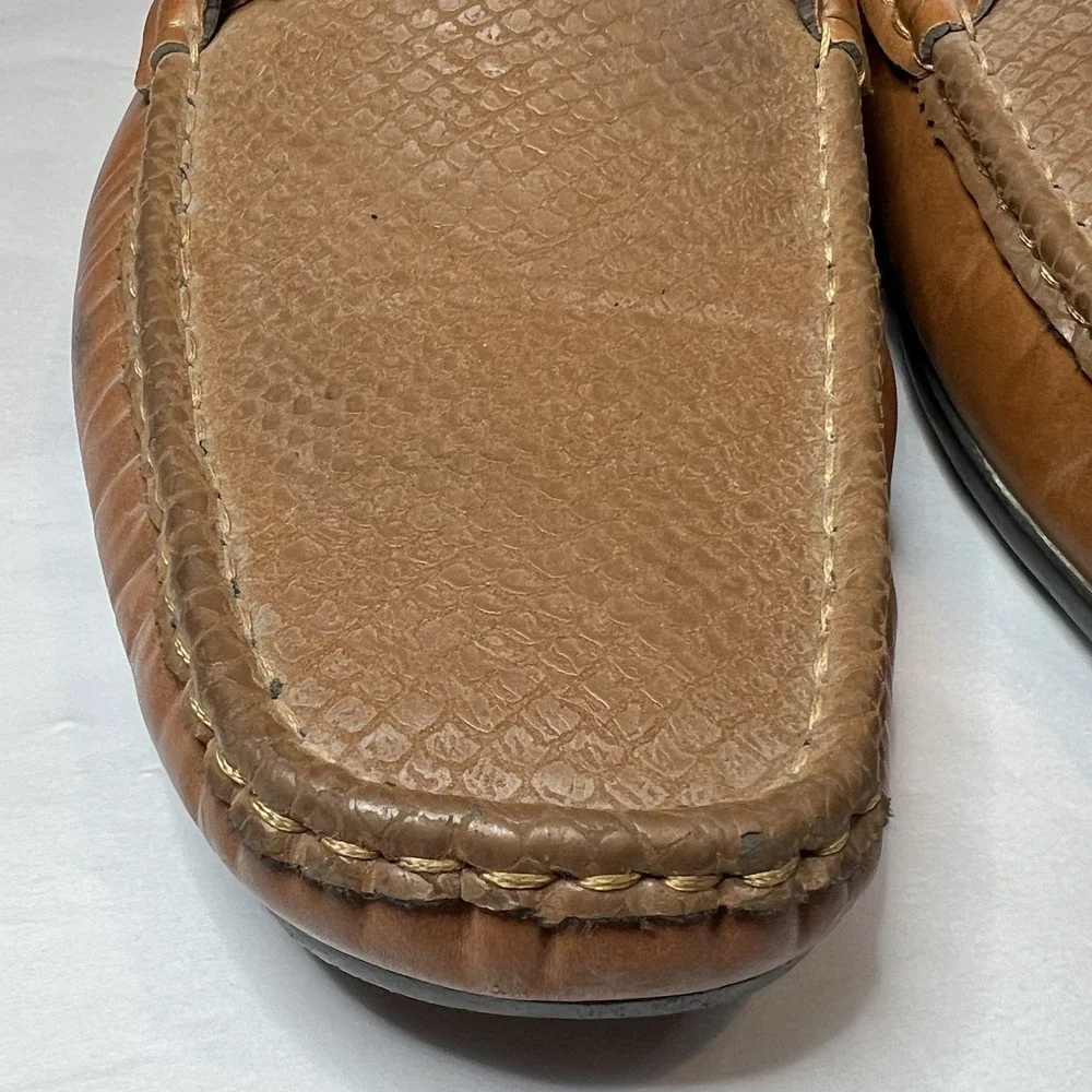 Platini Brown Men's Dress‎ Shoe Size 10 Slip On Loafer Moccasin